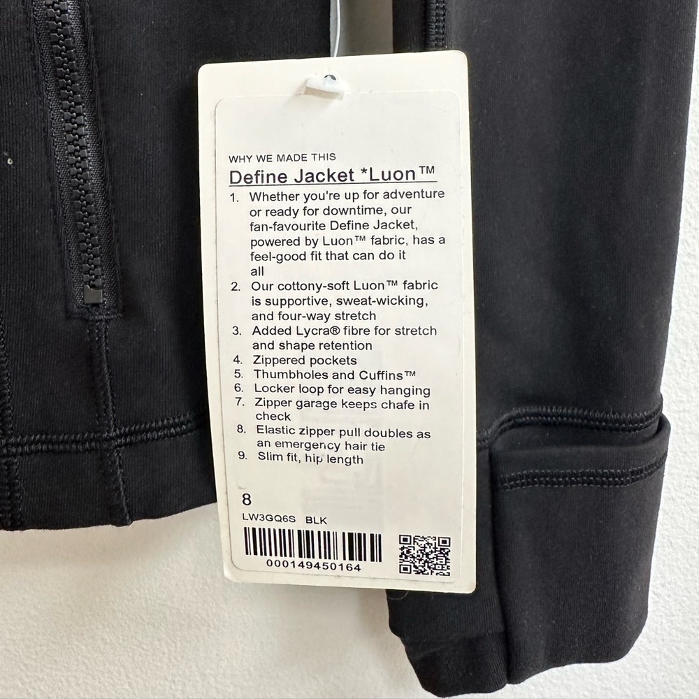 LuluLemon Define Jacket Luon in Black - Picture 5 of 8